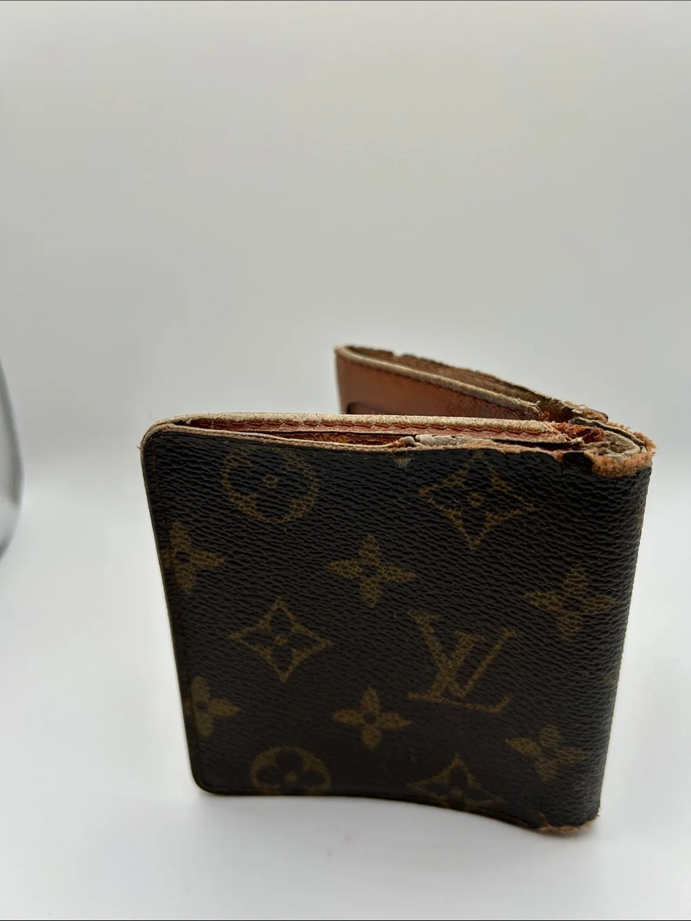 Louis Vuitton Monogram Canvas Card Holder for Scrap Canvas Parts poor/fair